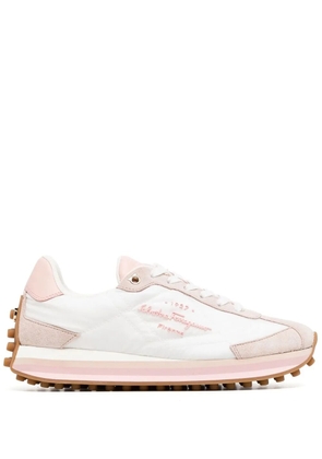 Ferragamo embossed-logo low-top sneakers - White