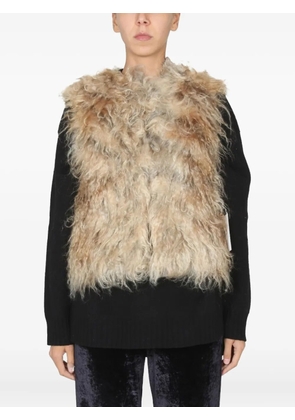 BECAGLI shaggy fur jacket - Neutrals