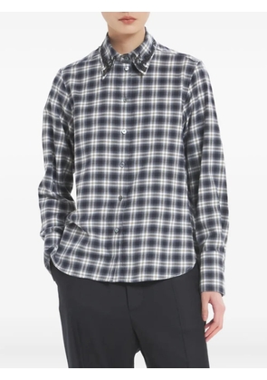 Barena checked embellished collar shirt - Grey