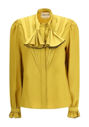 Valentino Garavani ruffled-trim shirt - Yellow