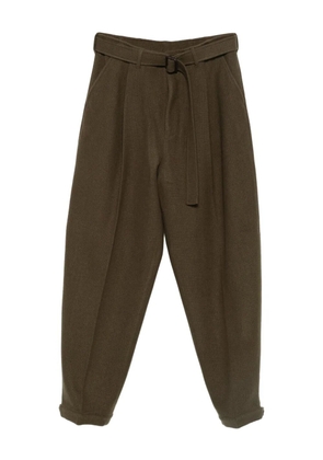 Emporio Armani belted trousers - Brown