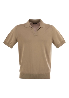 Peserico ribbed polo shirt - Neutrals