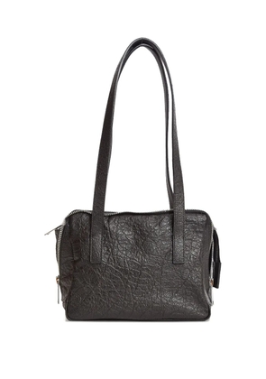 AMINE leather shoulder bag - Black