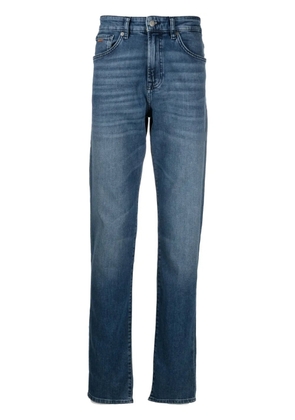 BOSS tapered-leg mid-waist jeans - Blue