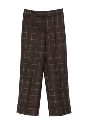 Incotex check-print trousers - Brown