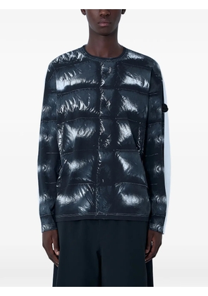 Moncler contrast panels logo print T-shirt - Black