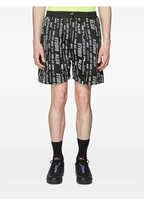 STUDIO ALCH logo-motif panelled track shorts - Black