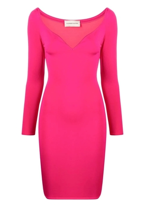 Alexandre Vauthier plunging V-neck midi dress - Pink