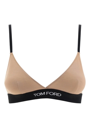TOM FORD logo-band bra - Neutrals