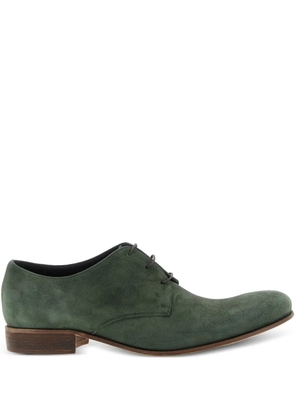 Julian suede lace-up Derby shoes - Green