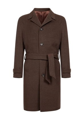 D4.0 belted coat - Brown