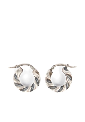 MM6 Maison Margiela chain twisted earrings - Silver