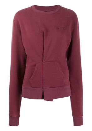 UNRAVEL PROJECT folded detail sweatshirt - Red