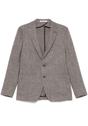 Tagliatore herringbone-pattern blazer - Brown