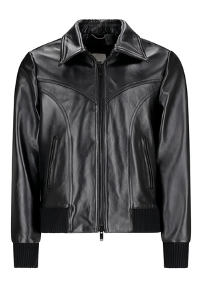 PT Torino ergonomic leather bomber jacket - Black