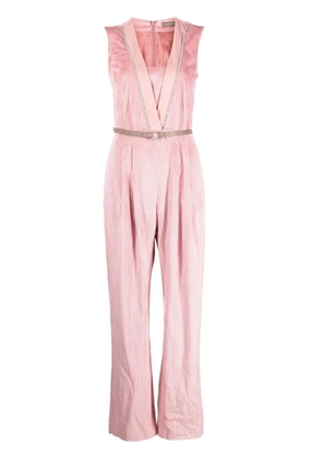 Peserico corduroy sleeveless jumpsuit - Pink