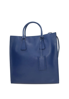 Prada leather top-handle tote bag - Blue