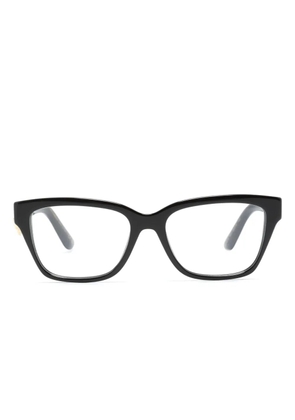Dolce & Gabbana Eyewear logo-plaque D-frame glasses - Black