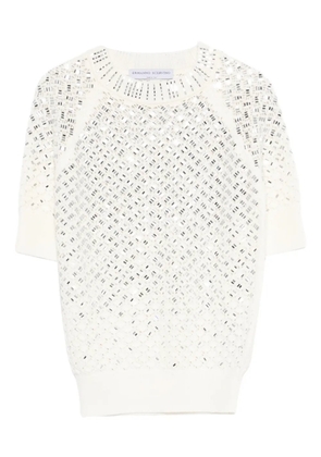 Ermanno Scervino crystal-embellishment T-shirt - White