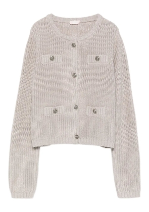 LIU JO welt-pockets cardigan - Neutrals