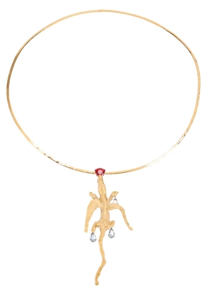 Valentino Garavani lizard pendant necklace - Gold