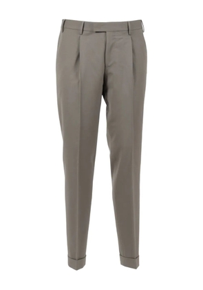 PT Torino single-pleat turn-up trousers - Grey