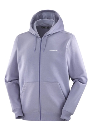 Salomon zip-up logo-detailed hoodie - Purple