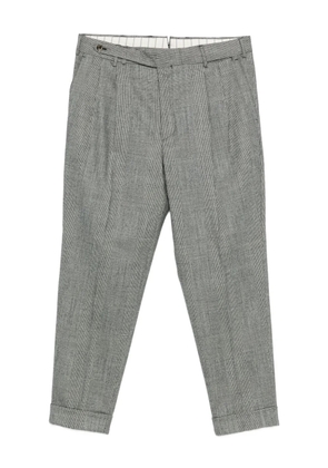 PT Torino checked wool cuffed trousers - Grey