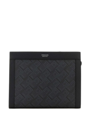 Ferragamo monogram clutch bag - Black