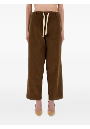 MOSCHINO JEANS drawstring corduroy trousers - Brown