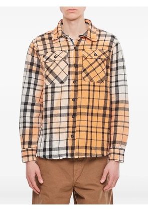 BACKSIDE CLUB checked-pattern shirt - Orange