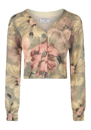 MC2 Saint Barth Lyza floral-pattern button cardigan - Green