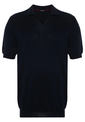 Kiton fine-knit cotton polo shirt - Blue