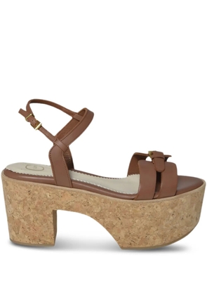 C LOVE 85mm buckle-detail platform sandals - Brown