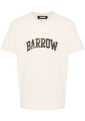 BARROW logo-print cotton T-shirt - Neutrals