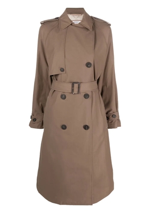 Peserico Monili-chain double-breasted trenchcoat - Brown