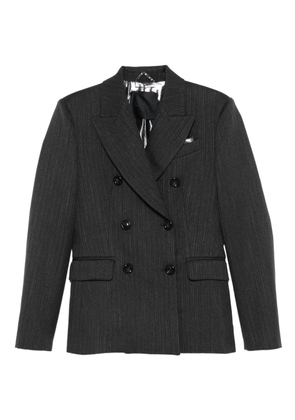 LIU JO pinstripe double-breasted blazer - Grey