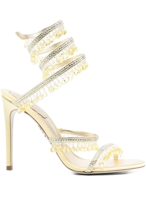 René Caovilla 105mm Chandelier strass heeled sandals - Yellow