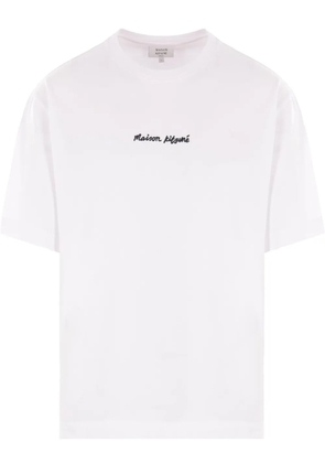Maison Kitsuné logo-embroidered T-shirt - White