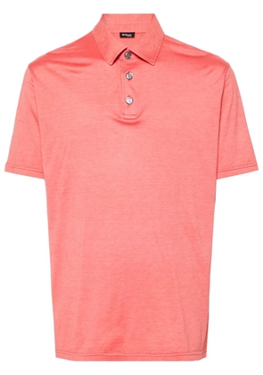 Kiton mélange jersey polo shirt - Red
