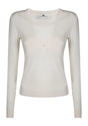 Elisabetta Franchi ribbed-knit top - White