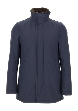 Herno faux fur collar parka - Blue