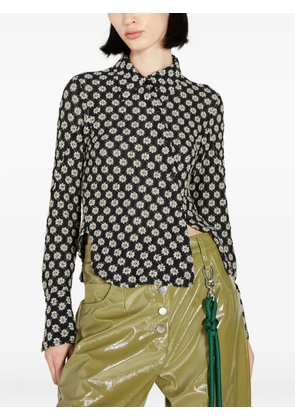 Song For The Mute lace twisted shirt - Black