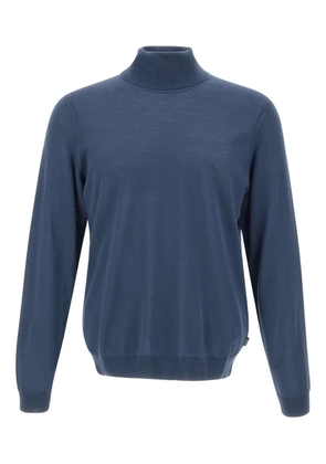 BOSS turtleneck ribbed sweater - Blue