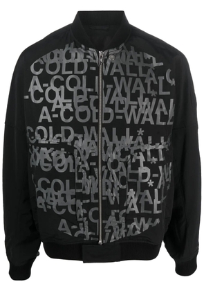 A-COLD-WALL* logo-print bomber jacket - Black