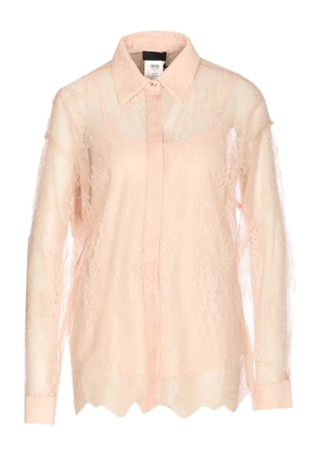 LIU JO all-over-lace button-fastening shirt - Pink