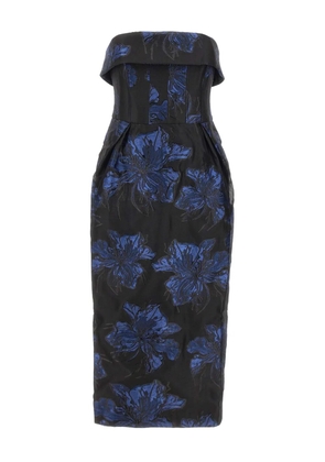 Rebecca Vallance off-the-shoulder floral-print dress - Black