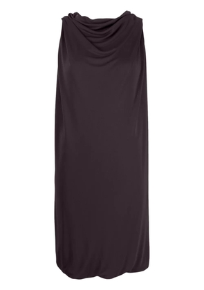 Lanvin cowl-neck minidress - Brown