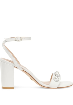 Stuart Weitzman 80mm Nearlybare Portia heeled sandals - White
