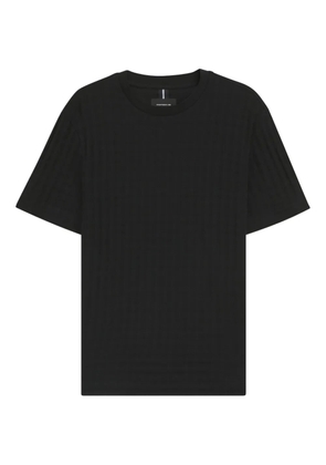 BOSS houndstooth-print T-shirt - Black